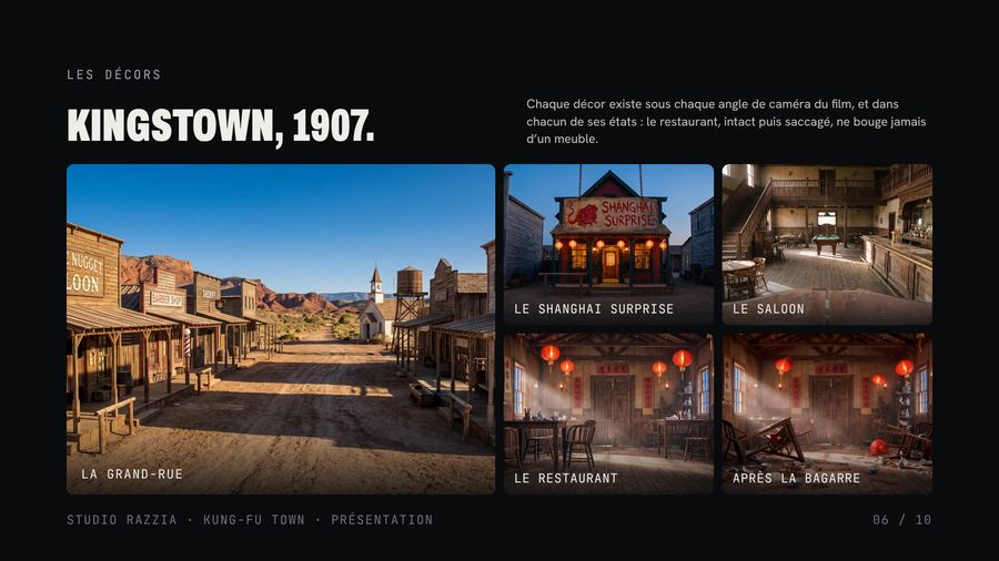 Kingstown, 1907 : la grand-rue, le restaurant, le saloon